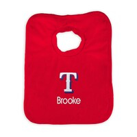 Infant Red Texas Rangers Personalized Bib