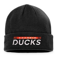 Men's Fanatics Branded Black Anaheim Ducks Authentic Pro Rink Cuffed Knit Hat