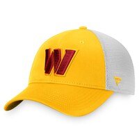 Men's Fanatics Branded Gold/White Washington Commanders Fundamental Trucker Unstructured Adjustable Hat