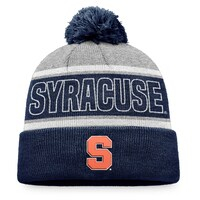 Men's Top of the World Navy/Heather Gray Syracuse Orange Cuffed Knit Hat with Pom