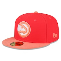 Men's New Era Red/Peach Atlanta Hawks Tonal 59FIFTY Fitted Hat