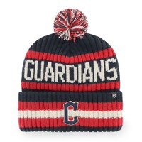 Men's '47  Navy Cleveland Guardians Bering Cuffed Knit Hat with Pom