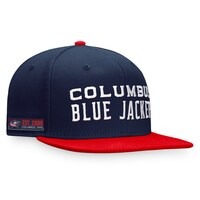Men's Fanatics Branded Navy/Red Columbus Blue Jackets Iconic Color Blocked Snapback Hat