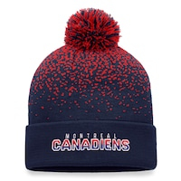 Men's Fanatics Branded Navy Montreal Canadiens Iconic Gradient Cuffed Knit Hat with Pom
