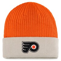 Men's Fanatics Branded Orange/Khaki Philadelphia Flyers True Classic Outdoor Play Cuffed Knit