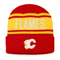 Men's Fanatics Branded Red/Gold Calgary Flames True Classic Retro Cuffed Knit Hat
