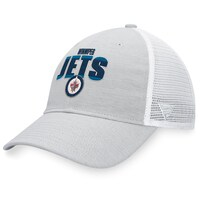 Men's Fanatics Branded Heather Gray/White Winnipeg Jets Team Trucker Snapback Hat
