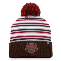 Men's Top of the World  Brown Brown Bears Dash Cuffed Knit Hat with Pom