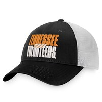Men's Top of the World Black/White Tennessee Volunteers Stockpile Trucker Snapback Hat