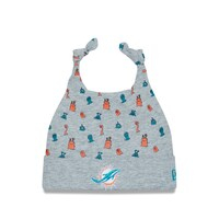 Infant New Era Heather Gray Miami Dolphins Critter Cuffed Knit Hat