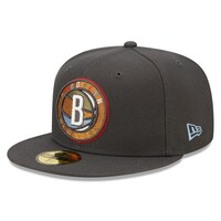 Men's New Era Charcoal Brooklyn Nets Multi-Color Pack 59FIFTY Fitted Hat