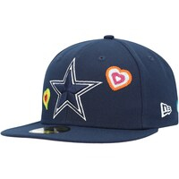 Men's New Era Navy Dallas Cowboys Chain Stitch Heart 59FIFTY Fitted Hat