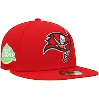 Men's New Era Scarlet Tampa Bay Buccaneers Super Bowl XXXVII Citrus Pop 59FIFTY Fitted Hat