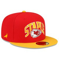 Men's New Era Red/Gold Kansas City Chiefs NFL x Staple Collection 59FIFTY Fitted Hat