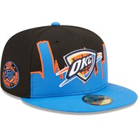 Men's New Era Blue/Black Oklahoma City Thunder 2022 Tip-Off 59FIFTY Fitted Hat
