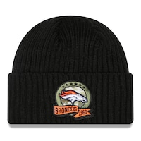 Men's New Era Black Denver Broncos 2022 Salute To Service Knit Hat