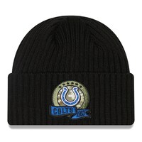 Youth New Era Black Indianapolis Colts 2022 Salute To Service Knit Hat