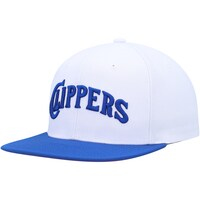 Men's Mitchell & Ness White/Royal LA Clippers Hardwood Classics Essentials Two-Tone Basic Snapback Hat