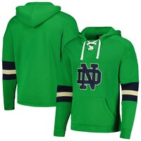 Men's Colosseum Green Notre Dame Fighting Irish Lace-Up 4.0 Pullover Hoodie