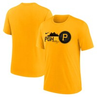 Men's Nike Gold Pittsburgh Pirates City Connect Tri-Blend T-Shirt