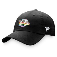 Men's Fanatics Branded Black Nashville Predators Team Logo Pride Adjustable Hat