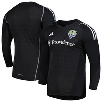 Men's adidas Black Seattle Sounders FC 2023 Goalkeeper Long Sleeve Replica Jersey
