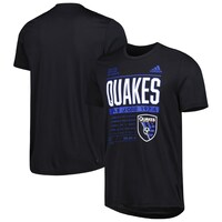 Men's adidas Black San Jose Earthquakes Club DNA Performance T-Shirt