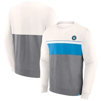 Men's Fanatics Branded Gray Charlotte FC Corner Pass Pullover Sweatshirt