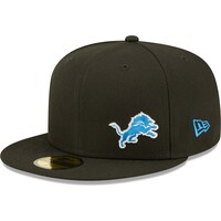 Men's New Era Black Detroit Lions  Flawless 59FIFTY Fitted Hat