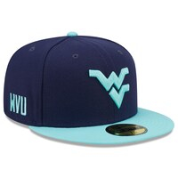 Men's New Era Navy/Light Blue West Virginia Mountaineers 59FIFTY Fitted Hat