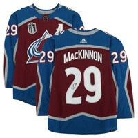 Nathan MacKinnon Colorado Avalanche Autographed 2022 Stanley Cup Champions Burgundy adidas Authentic Jersey with Stanley Cup Patch
