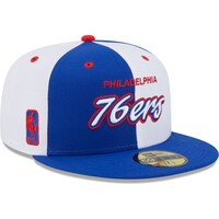 Men's New Era Royal/White Philadelphia 76ers Script Pinwheel 59FIFTY Fitted Hat
