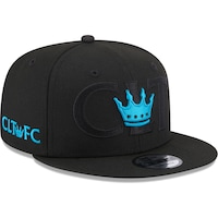 Men's New Era Black Charlotte FC Kick Off 9FIFTY Snapback Hat