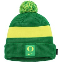 Youth Nike Green Oregon Ducks Cuffed Knit Hat with Pom