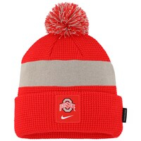 Youth Nike Scarlet Ohio State Buckeyes Cuffed Knit Hat with Pom