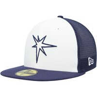 Men's New Era White/Navy Tampa Bay Rays 2023 On-Field Batting Practice 59FIFTY Fitted Hat