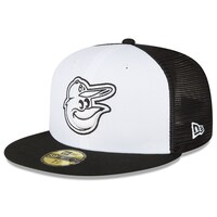 Men's New Era White/Black Baltimore Orioles 2023 On-Field Batting Practice 59FIFTY Fitted Hat