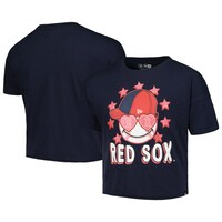 Girls Youth New Era Navy Boston Red Sox Team Half Sleeve T-Shirt
