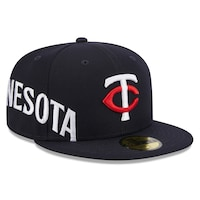Men's New Era  Navy Minnesota Twins Arch 59FIFTY Fitted Hat