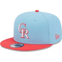 Men's New Era Light Blue/Red Colorado Rockies Spring Basic Two-Tone 9FIFTY Snapback Hat