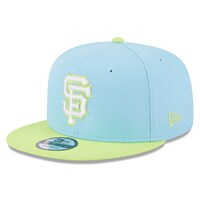 Men's New Era Light Blue/Neon Green San Francisco Giants Spring Basic Two-Tone 9FIFTY Snapback Hat