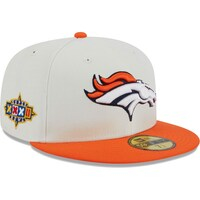 Men's New Era Cream Denver Broncos Retro 59FIFTY Fitted Hat
