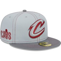 Men's New Era Gray Cleveland Cavaliers Color Pop 59FIFTY Fitted Hat