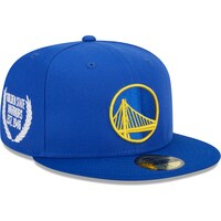 Men's New Era  Royal Golden State Warriors Camo Undervisor Laurels 59FIFTY Fitted Hat