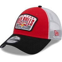 Men's New Era Red/Black New York Red Bulls Patch 9FORTY Trucker Snapback Hat