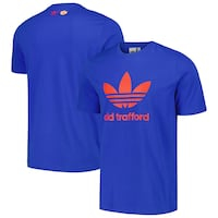 Men's adidas Originals  Blue Manchester United Trefoil T-Shirt