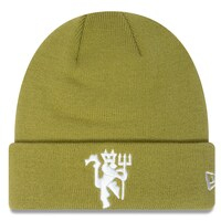 Men's New Era Green Manchester United Team Cuffed Knit Hat