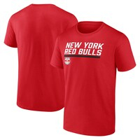 Men's Fanatics Branded Red New York Red Bulls Stacked Slant T-Shirt