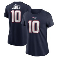 Women's Nike Mac Jones Navy New England Patriots Player Name & Number T-Shirt
