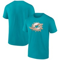 Men's Fanatics Branded Aqua Miami Dolphins Chrome Dimension T-Shirt
